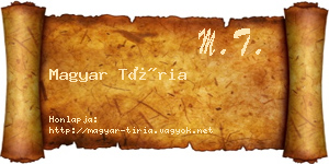 Magyar Tíria névjegykártya